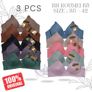 3 PCS BH Roumei B5 Cup Besar | BH Wanita Kait 3 | Lembut | jumbo | big size | import