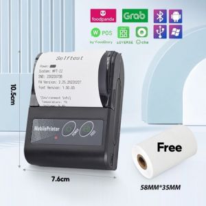 เครื่องพิมพ์ใบเสร็จ ไร้สาย Bluetooth เครื่องปริ้นพกพา แบบไม่ใช้หมึก Xprinter เครื่องพิมพ์ใบเสร็จรับเงิน สลิป ระบบ POS 58mm