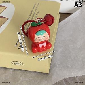 [COD] Abulaia 1 5Pcs Fruits Bell Keychain Cartoon Blizzard Fruit Resin Keychain For Boys Girls Backpack Pendants Toys For Kids