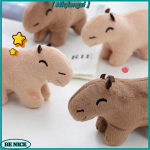 [miqiangzi] 12cm Simulation Capybara Plush Toy Stuffed Animals Keychain Keyring Soft Fluffy Capybara Dolls Bag Car Key Pendant Accessories