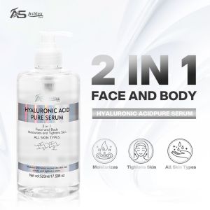 Ashley Shine ACID Hyaluronic Pure Serum 2 in 1 Face and Body Moisturizes Tightens Skin 520ml AS4023