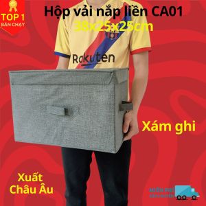 Hộp vải đựng đồ đa năng TD1 kích thước 38x25x25cm đựng quần áo chăn màn phong cách Thụy Điển sang trọng – Hàng chính hãng D Danido
