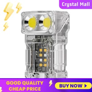 COD [Free Shipping] COB+SMD LED Outdoor Mini Flashlight Power Display Portable Torch Lamp Rotatable Powerful Flashlight for Camping Fishing Walking