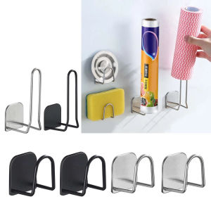 Stainless Steel Multifunctional Bathroom Self-adhesive Storage Racks Washing Bowl Sponge Sucker Drain Rack Kitchen Drying Holder Organizer