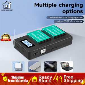 【Shipping From Malaysia】 LP-E17 Battery Charger Double Slot Charger with LCD Display for Canon EOS Cameras EOS RP 200D 250D M3 M5 M6 750D 760D T6i T6s 800D 8000D 77D Kiss X8i Camera