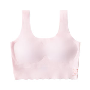 Teenager Young Girls Bra No Trace Underwear Puberty Latex Bra Girls Vest Tube Top