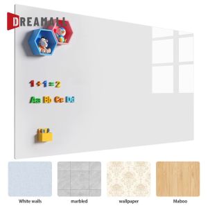 Modern Magnetic Whiteboard Wall Sticker for Office and Classroom with Dry Erase Surface Marker and Magnet 50x70cm
