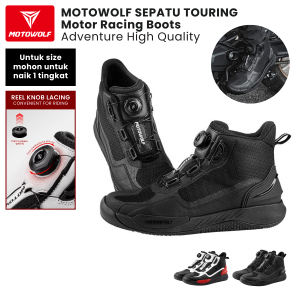 MOTOWOLF Sepatu Riding Motor Quick Release Reel Knob Boots Touring Adventure Sunmori
