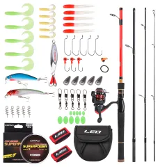 CODEK Kids Fishing Pole Set with Full Starter Kits 2 Set Portable  Telescopic Fishing Rod and Spincast Reel Cambos with a Fishing Net and 2  Buckets for Boys Girls and Youth