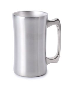 Cốc bia giữ nhiệt bằng thép không gỉ 560ml inox 340 có tay nắm