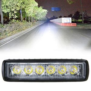 (Set Of 2) 12V 18W 6LED Light Bar Spot Led Work Light Bulb LED Light Pod Driving Light Fog Light Offroad Light (Plastic)