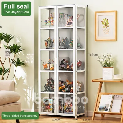 Hand-Made Display Cabinet 2 Door Model Toy Transparent Glass Acrylic Showcase Home Storage Cabinet Display Case 透明展示柜