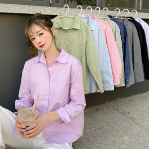 6 Color Fashion Women Casual Blouse korean blouse longsleeve shirt baju kurung moden