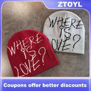 【ZTOYL】 หมวกถักขนสัตว์สีตัดกันตัวอักษรแนวสตรีทใหม่หมวกฮิปฮอป Y2K อบอุ่นฤดูใบไม้ร่วงฤดูหนาว