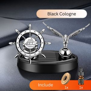 CATIANPAI Parfum Mobil Tenaga Solar Model Kemudi Kapal + Elang Unik Parfum Mobil Mewah Tahan Lama