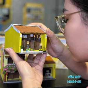 Combo 2 - Set 3 Mô Hình Lắp Ráp Kiến Trúc Trúc Hội An - Hiệu May + Tiệm Mót  + Hiệu Tranh - Thế Giới Tí Hon - CBHA2