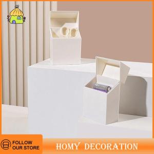 🎄【Special price】🎄Shao กล่องเก็บการ์ดรูปภาพสีขาวสไตล์เกาหลีกล่องจัดระเบียบการ์ดของตกแต่งในโรงเรียนเครื่องเขียนที่ใส่ลูกอม