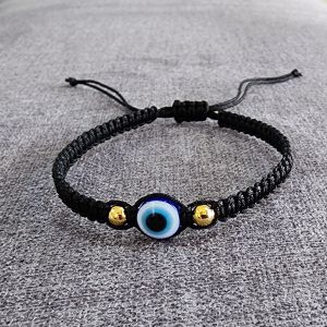 [LX] Blue Evil Eye Bracelet With Golden Beads Gelang Tali Mata Biru Dengan Manik Emas For Kids Men Women Female Male Couple  Bestie Friendship Love Bangles Jewelry Gift Birthday Daily Auspicious Protection Chain