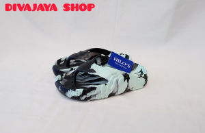 New Sandal Selop Anak Slip On Laki laki Merek Dulux Motif krem Corak Loreng Size 30-35