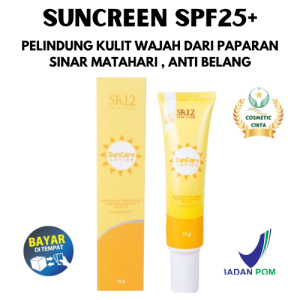 Suncare Sr12 Suncreen Lotion Spf 25++ Untuk Melindungi Kulit Dari Paparan Sinar Matahari Anti Belang