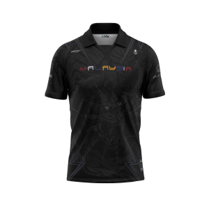Malaysia All Black Tiger Jersey MERDEKA EDITION Lycra 250 gsm Hitam