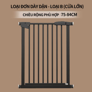 Thanh chắn cửa chắn cầu thang không khoan tường an toàn cho trẻ nhỏcó khóa tự động cao cấp dành cho bé thanh dày Thao tác bằng một tay