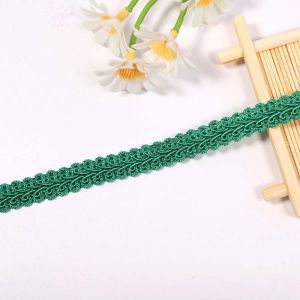 CHUAN 40M Length 1.2cm Wide Dải dệt Viền ren Màu sắc vân xương cá Màu sắc tươi sáng Viền dệt Trang trí Dải băng Ruy băng thủ công Trang trí trang phục dân tộc
