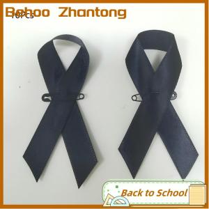 Behoo เข็มกลัดเข็มกลัดริบบิ้นสีดำ10 50ชิ้นเข็มกลัดติดโบว์แบบเรียบง่ายเข็มกลัดสำหรับทุกเพศชุดกระโปรงปกเนคไทเครื่องประดับ