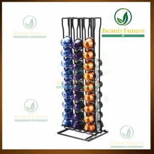 【Local delivery】 60 pcs A new practical coffee capsule rack tower Nespresso pod rack for 60 Nespresso capsules