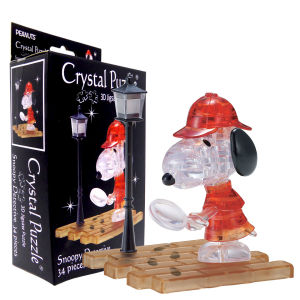 Play N Learn Jigsaw Puzzle 3D Crystal Puzzle Snoopy Detective Gift Set