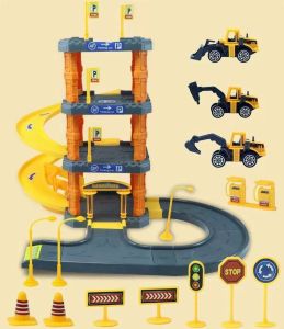 [TM55]Mainan Anak Simulasi Gedung Parkir Mobil Sport Dan Konstruksi / toys children simulation sports car park building and construction