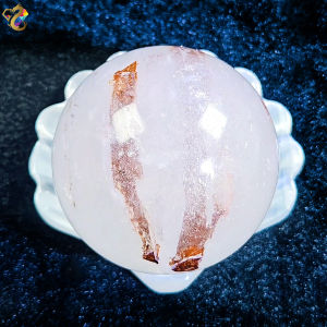 Collectors Grade Explosive Rainbow Clear Quartz with Brown Phantom Crystallization Sphere