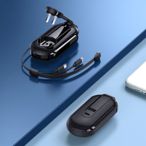 AU Pavan Traveler Charger Multifunctional Retractable Convenient Data Cable with Hidden Plug Mobile Phone Charging Cable