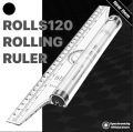 ROLLS120 Rolling Ruler Versatile 12-Inch Measuring and Drafting Tool for Squares Angles Parallel Line Drawing Roller Ruler, Rolling Parallel Ruler. 