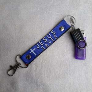 Key/USB Holder in Check Add Gospel Skull & Pilipinas Designs