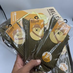 ถุงเท้านักเรียน ถุงเท้าลูกเสือ ผ้าไนลอน มีไซส์7-9/Free size แพ็ค12คู่/3คู่ แพ็คเกจเป็นกล่อง