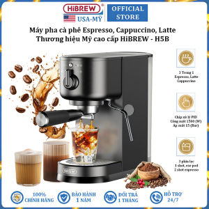 Máy pha cà phê Espresso Cappuccino Latte thương hiệu Mỹ cao cấp HiBREW H5B công suất 1500W áp suất 15bar - Hàng nhâp khẩu