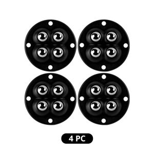 4 Pcs Caster Wheels Mini Self-Adhesive Rotatable Steel Swivel Rollers 360°Swivel Appliance Rollers for Easy Movement of Furniture Appliances Trash Bins and Storage Boxes Material