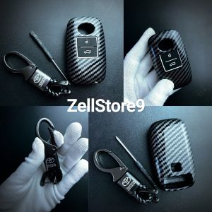 GANTUNGAN KUNCI CASE COVER REMOTE MODEL CARBON MOBIL TOYOTA YARIS CROSS