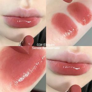 Gege Bear Water Shimmer Mirror Gloss Moisturize Long Lasting Lipstick Non-stick Cup Lipstick