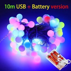 LED 3M/10M/20M Light Bulbs Ball String Light Camping Light Fairy Light For Camping Wedding Party Decoration Garden
