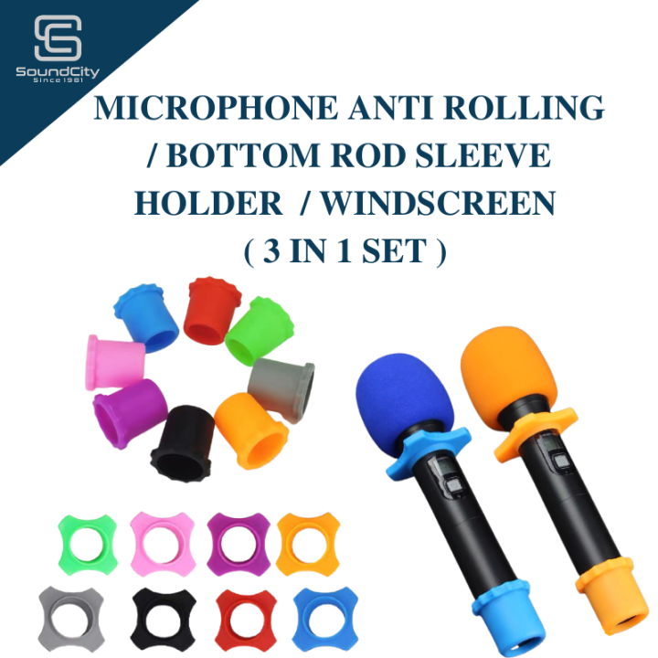 Microphone Anti Rolling / Bottom Rod Sleeve Holder / Windscreen ( 3 IN ...