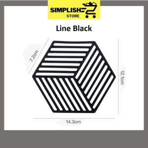 *Simplish Store* Silicon Coaster Heat Insulation Mat Anti-Slip Pad Withstand Heat anti-slid **READY STOCK**