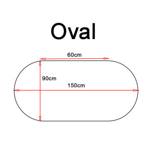 【Oval Table】1.5mm Tickness All Size Customized PVC Oval Table Protector Waterproof and Oil-Proof Rectangular Transparent Tablecloth Soft Glass Heat Resistant Plastic Dining Table Cloth Cover Protective Film