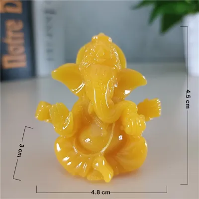 Man-made Jade Stone Buddha Ganesha Statue Sculpture Feng Shui Home Decoration Ornaments