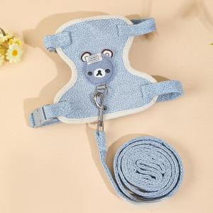 พร้อมส่งสายจูงสัตว์เลี้ยง เสื้อกั๊กสไตล์แมวน่ารัก เชือกจูงแมว สายจูงแมว สายจูงหมา สามารถปรับได้ ป้องกันการคลายตัว