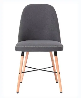 Sheldon Modern Stylish Comfortable Fabric Dining/Reception/Cafe Chair - Dark Grey Colour