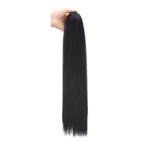 LUCKFRE Smooth Invisible Fluffy Brown Girls Hair Extensions Clip In Synthetic Female Hair Accessories Claw On Ponytail Ponytail Wig Long Straight Ponytail