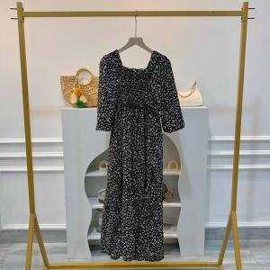 Long Dress Ruffle Flowy Pastel 3011-11 - Ghaudens