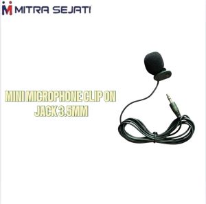 Mitra Sejati Mini Microphone Clip On Jack 3.5mm Mikrofon Mini